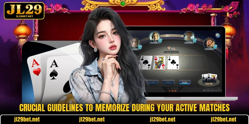 Crucial guidelines to memorize during your active matches