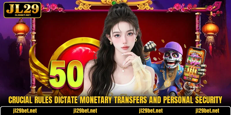 Crucial rules dictate monetary transfers and personal security