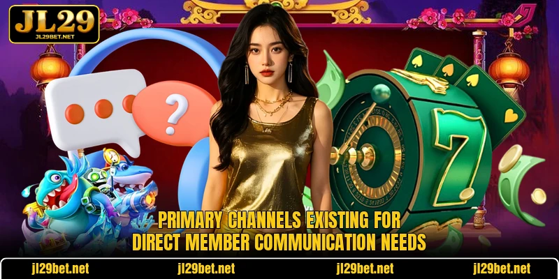 Primary channels existing for direct member communication needs