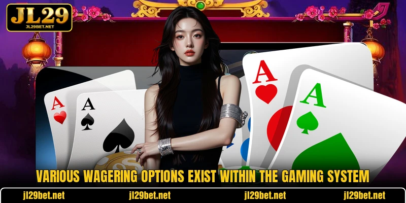 Various wagering options exist within the gaming system